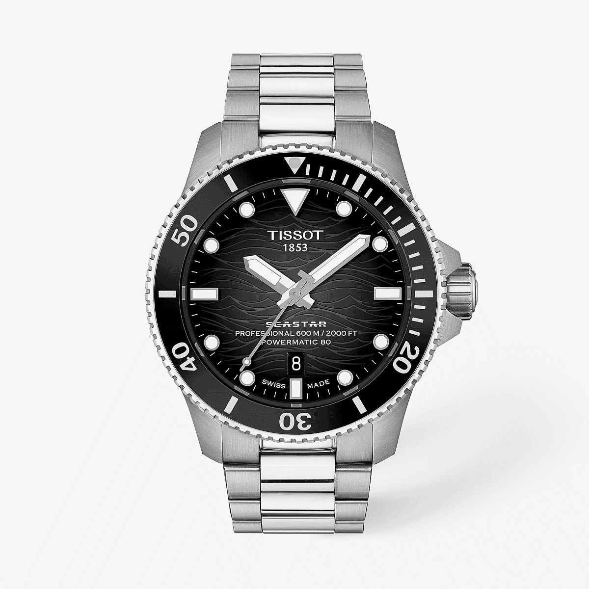 Reloj Tissot Seastar 2000 44mm Esfera Negra - T1209071105100