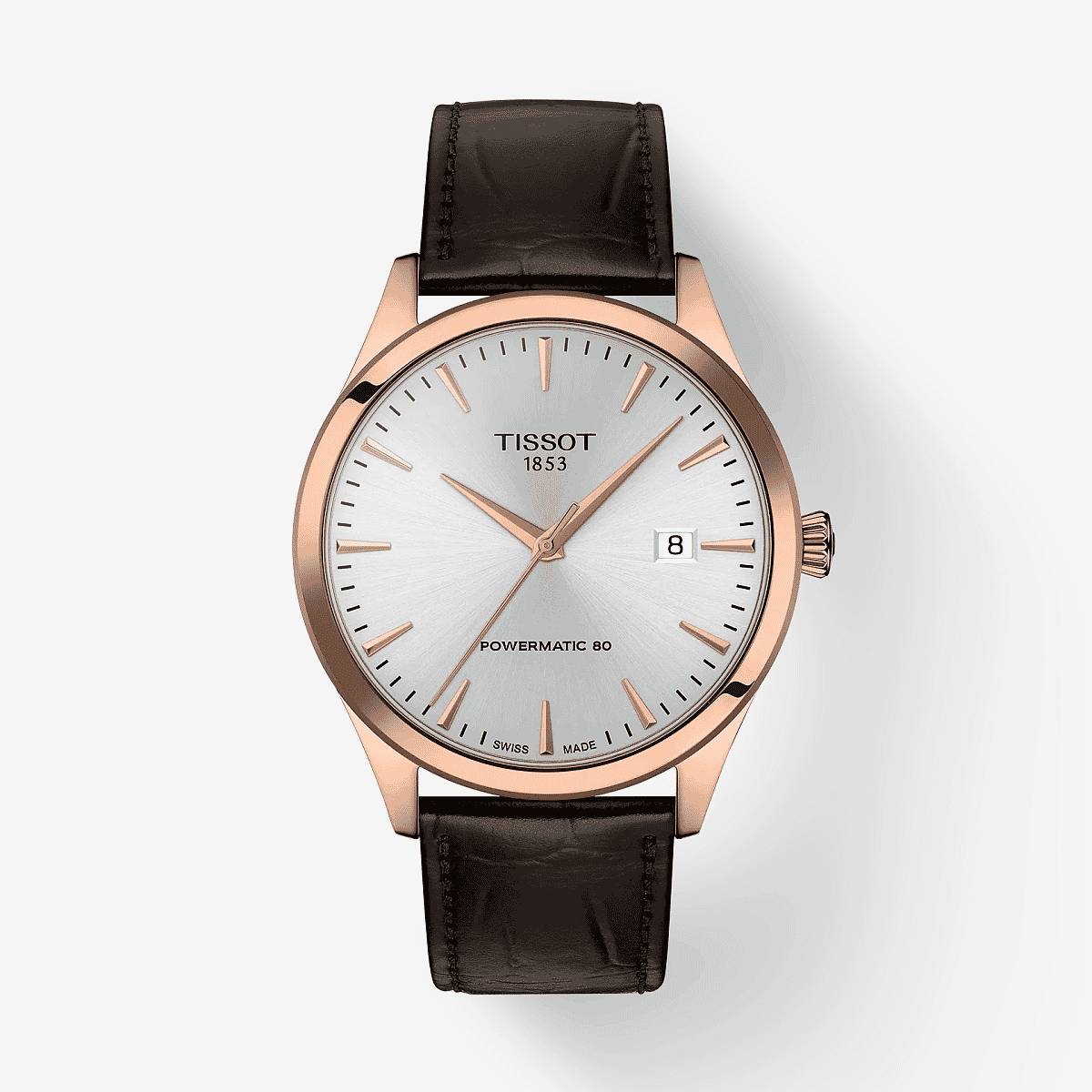 Reloj Tissot Classic Dream 40mm Correa Marrón y Esfera Plateada - T1584073603100