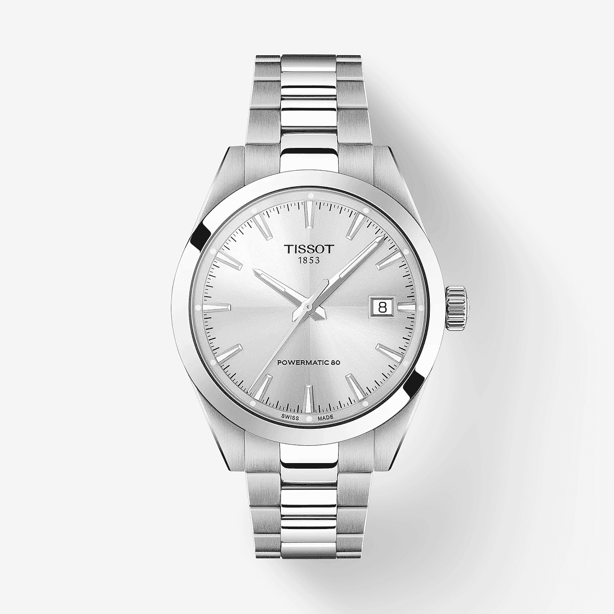 Reloj Tissot Gentleman 38mm Esfera Plateada - T1658071103100