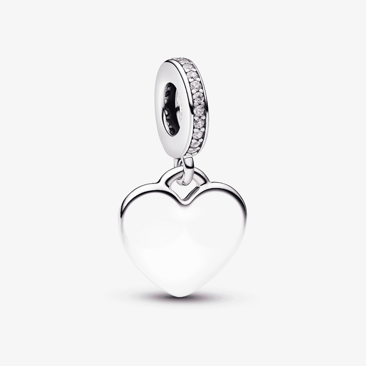 Charm Pandora Colgante Corazón Grabable Rosa - 793926C02