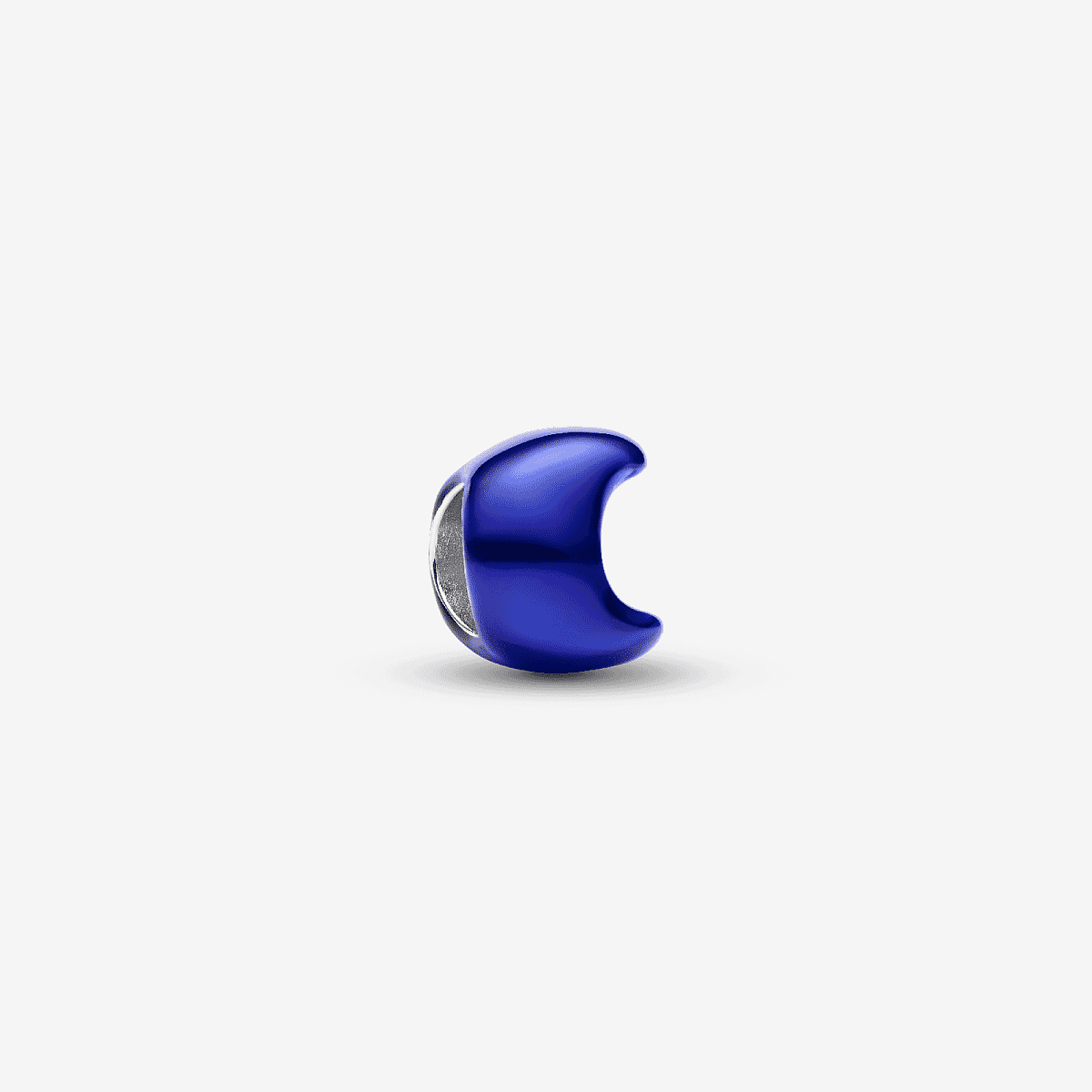 Charm Mini Luna Azul de Pandora en plata de ley con esmalte azul vista frontal - 794784C01