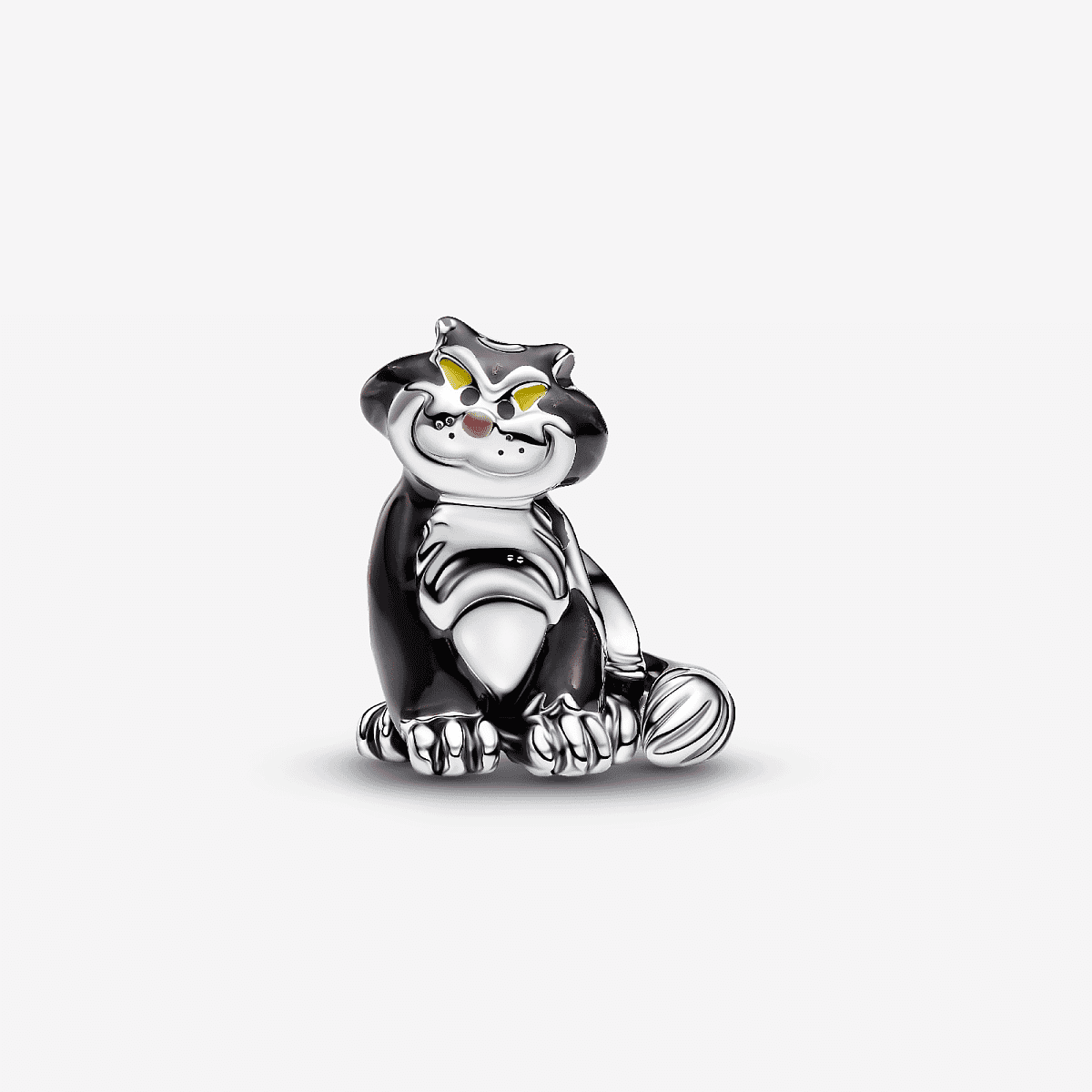 Charm Lucifer de Villanos de Disney de plata de ley y esmalte negro vista frontal - 794741C01