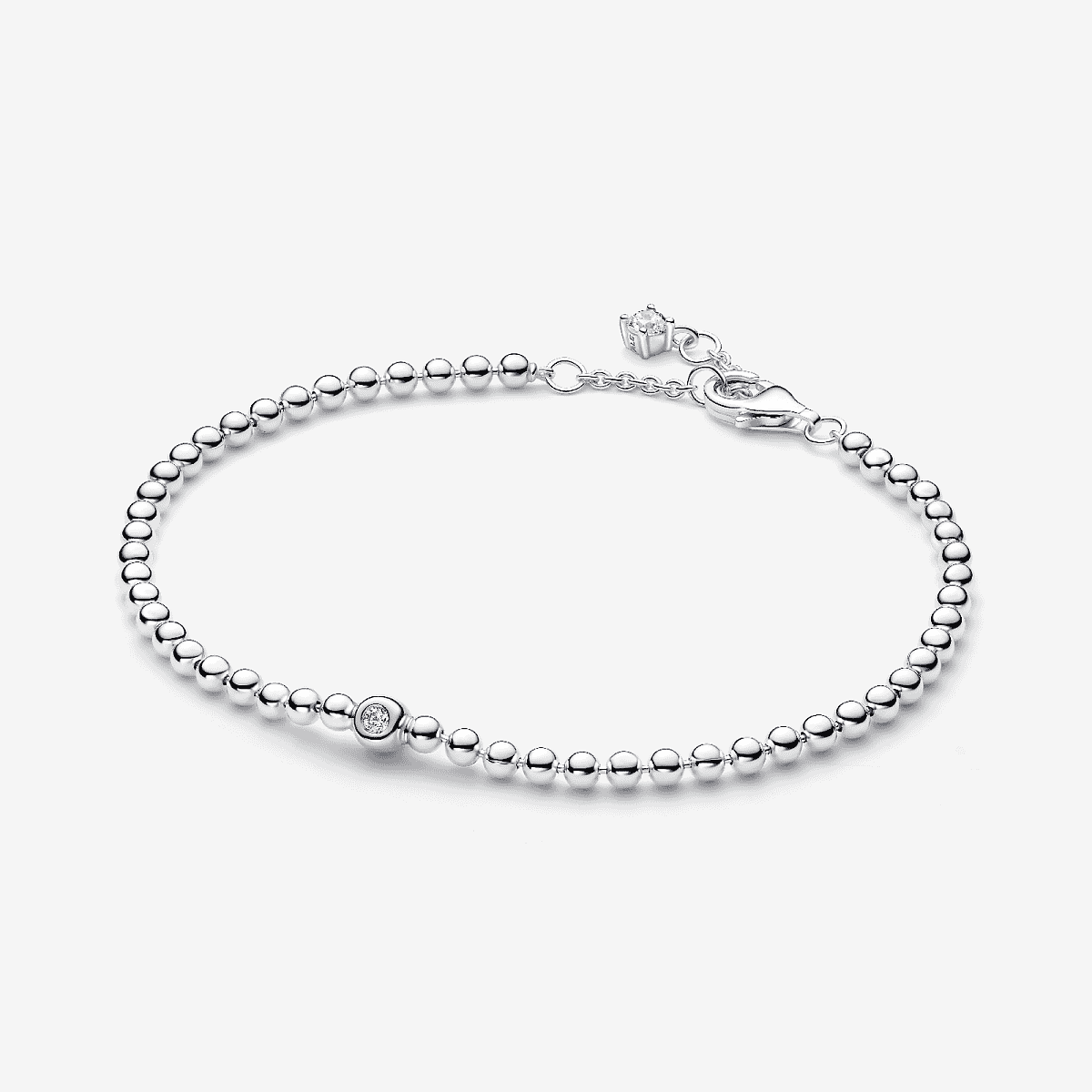Pulsera Cuentas y Gemas Brillantes de Pandora en plata de ley con circonita transparente - 594822C01
