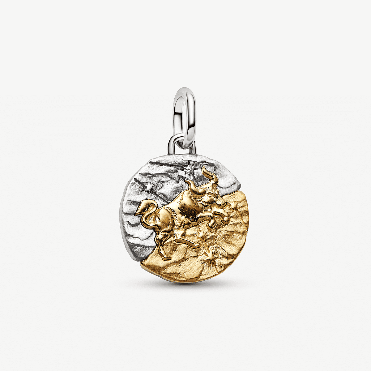 Charm Medallón Zodiaco Tauro en plata de ley y chapado en oro con circonita transparente - 764986C01