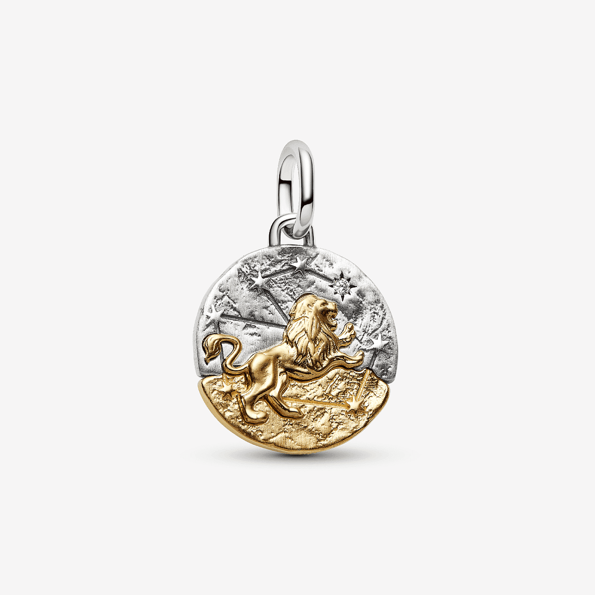 Charm Medallón Zodiaco Leo en plata de ley y chapado en oro - 764994C01