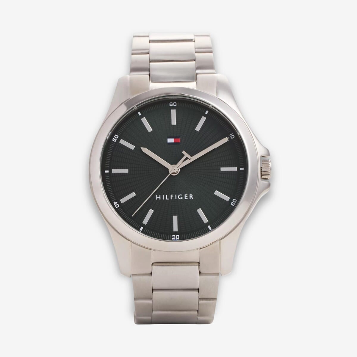 Vista frontal del Reloj Tommy Hilfiger de acero inoxidable con esfera verde - 1710672