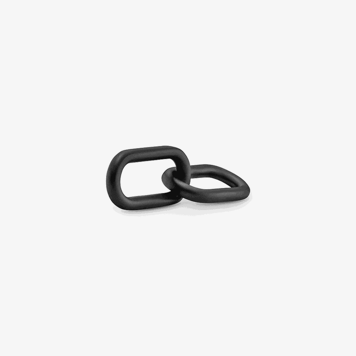 Eslabones dobles de cerámica negra mate Pandora ME, diseño minimalista - 709681C01