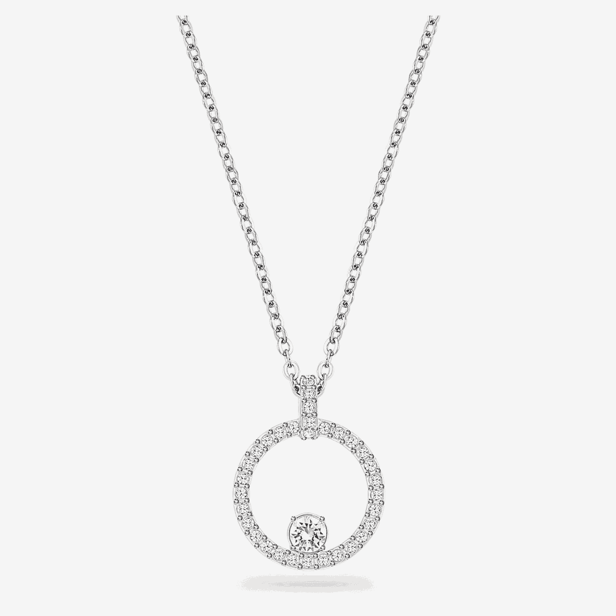 Colgante Creativity Swarovski bañado en rodio con diseño circular - 5198686