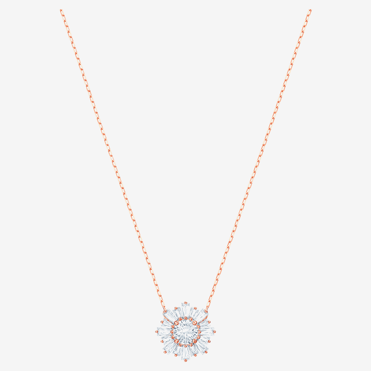 Colgante Sunshine Swarovski chapado en oro rosa con diseño de sol - 5451376