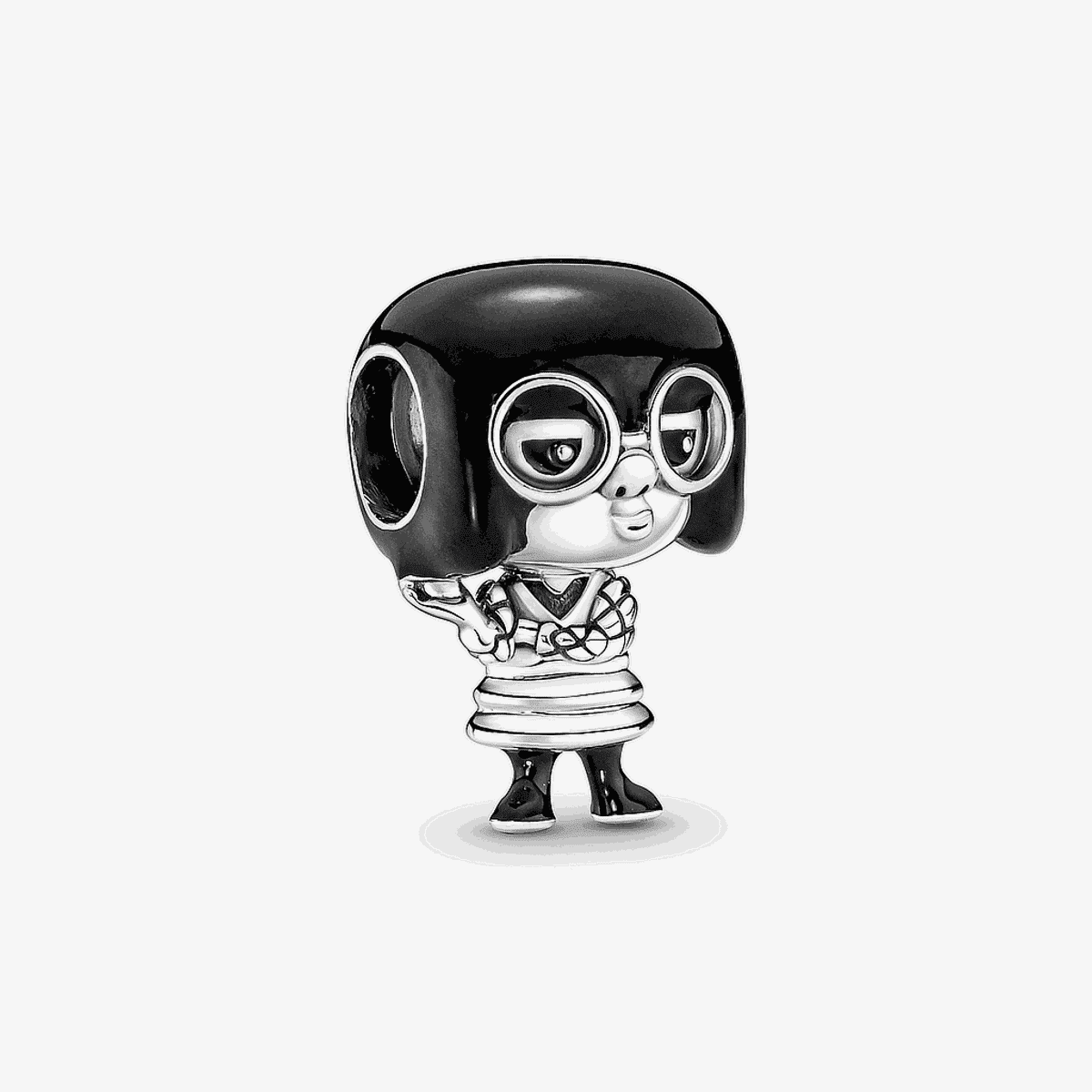 Charm Pandora Edna de Pixar en plata de ley con detalles esmaltados en negro - 792026C01