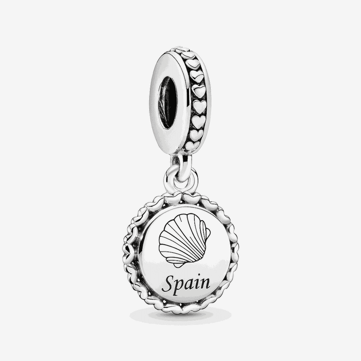 Charm colgante Pandora Concha España en plata de ley con símbolo nacional - 792018C00_E027