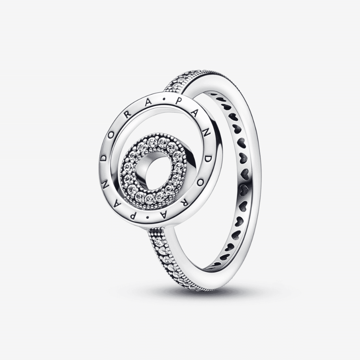 Anillo Pandora Signature Logo Círculos Pavé - 192316C01