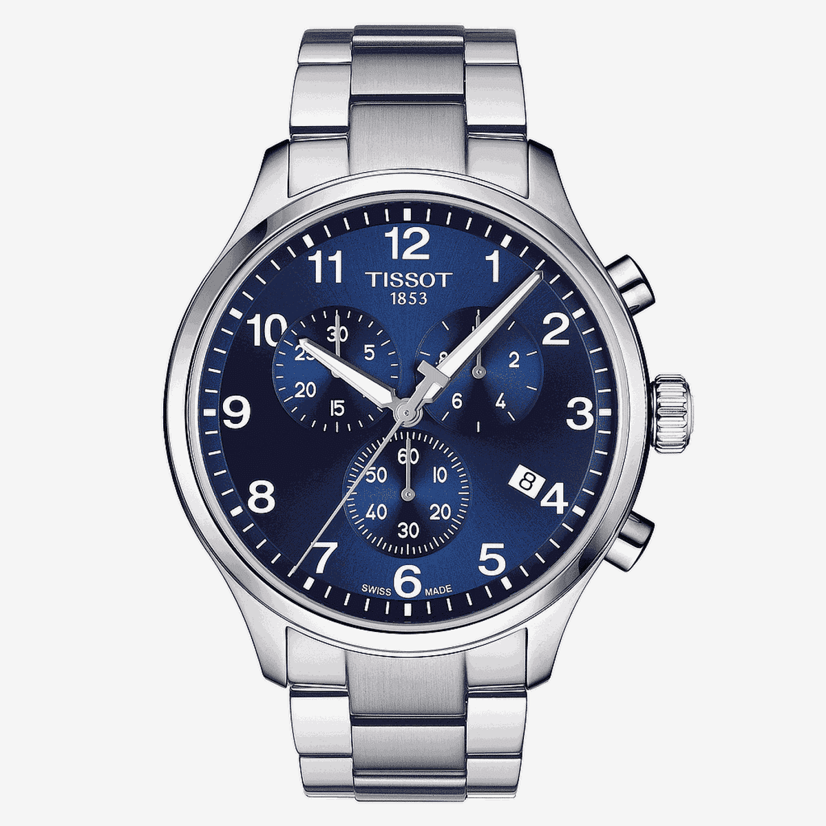 Reloj Tissot Chrono XL Classic con esfera azul y brazalete de acero - T1166171104701