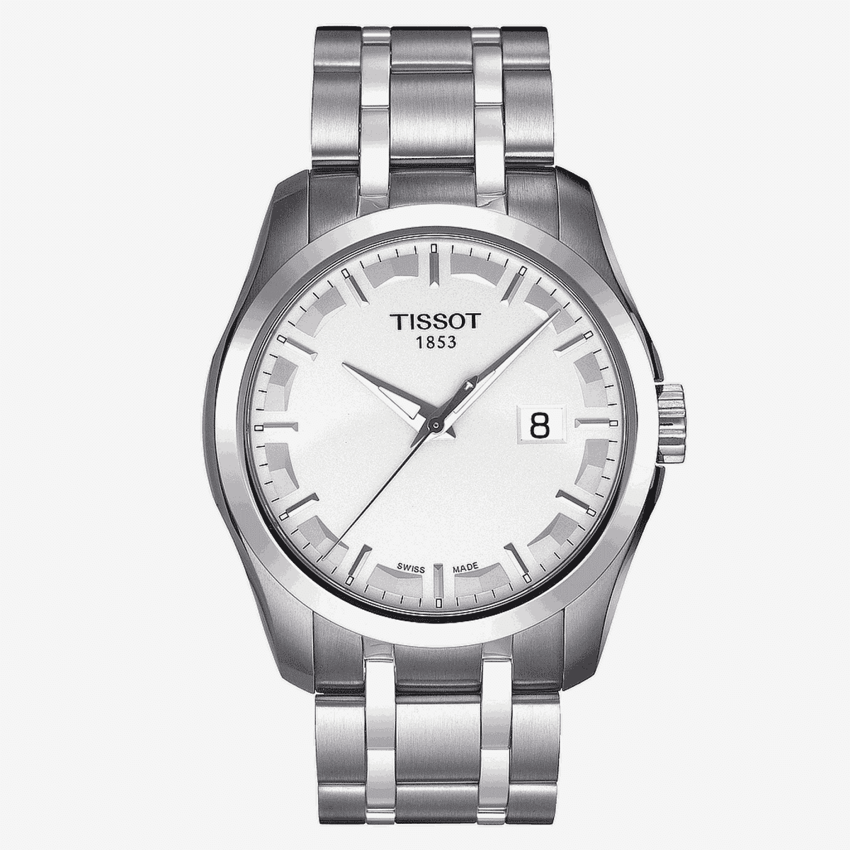 Reloj Tissot Couturier con esfera plateada y brazalete de acero - T0354101103100