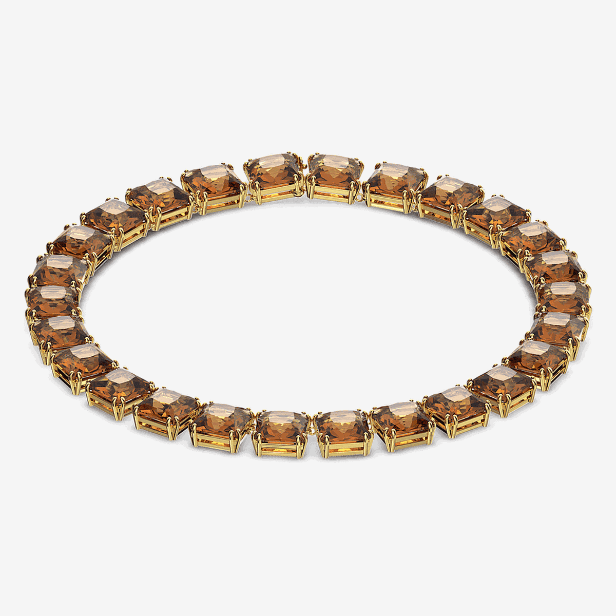 Collar Millenia Marrón Swarovski Chapado en Oro - 5609705
