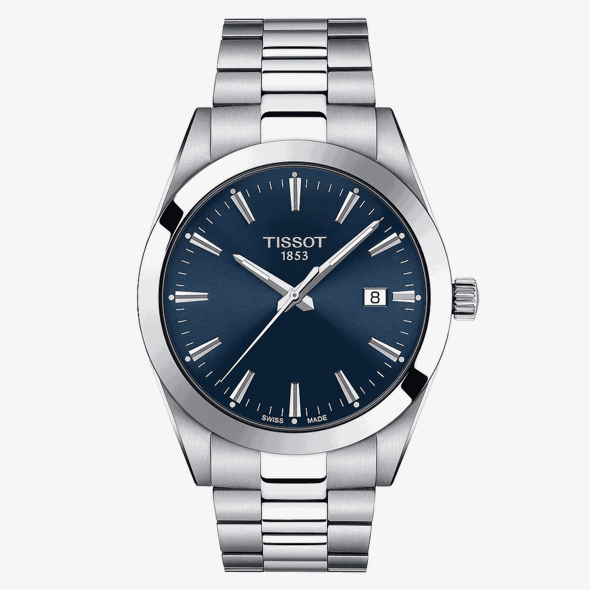 Reloj Tissot Gentleman con esfera azul y brazalete de acero - T1274101104100