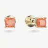 Pendientes de botón Stilla Naranja Swarovski Chapados en Oro 5639123