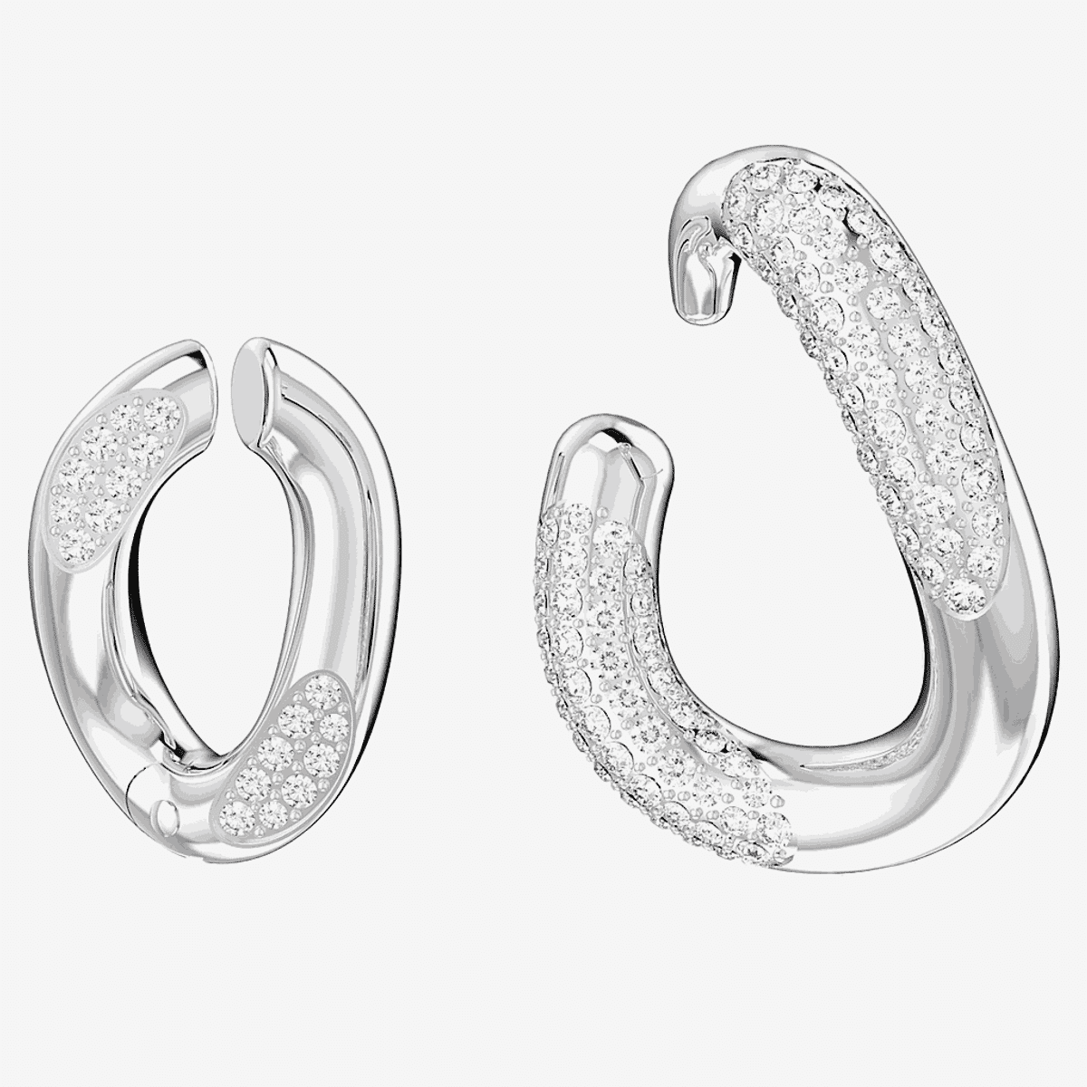 Pendiente ear cuff Dextera Swarovski Bañado en Rodio - 5618303