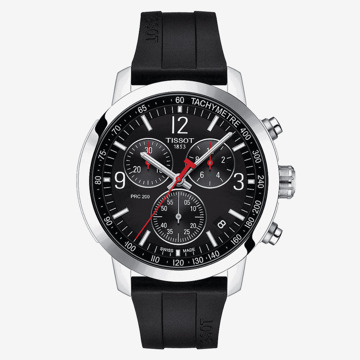 Reloj Tissot PRC 200 Chronograph Brazalete Caucho Negro - T1144171705700