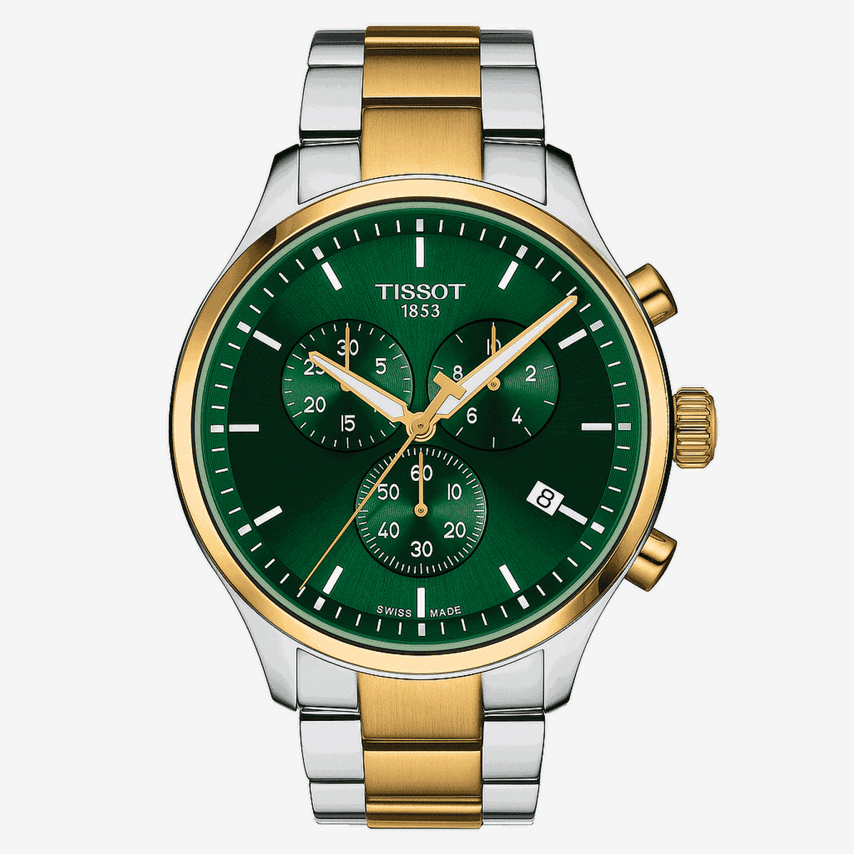 Reloj Tissot Chrono XL Classic Bicolor Esfera Verde - T1166172209100