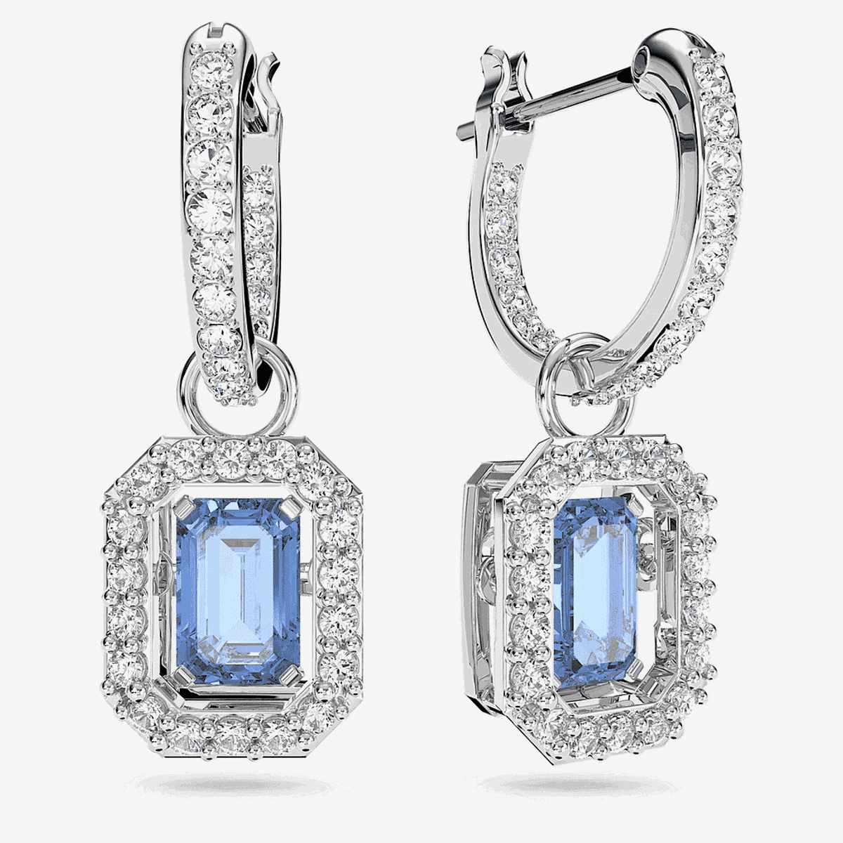 Pendientes Millenia Swarovski Bañados en Rodio Talla Octogonal - 5619500