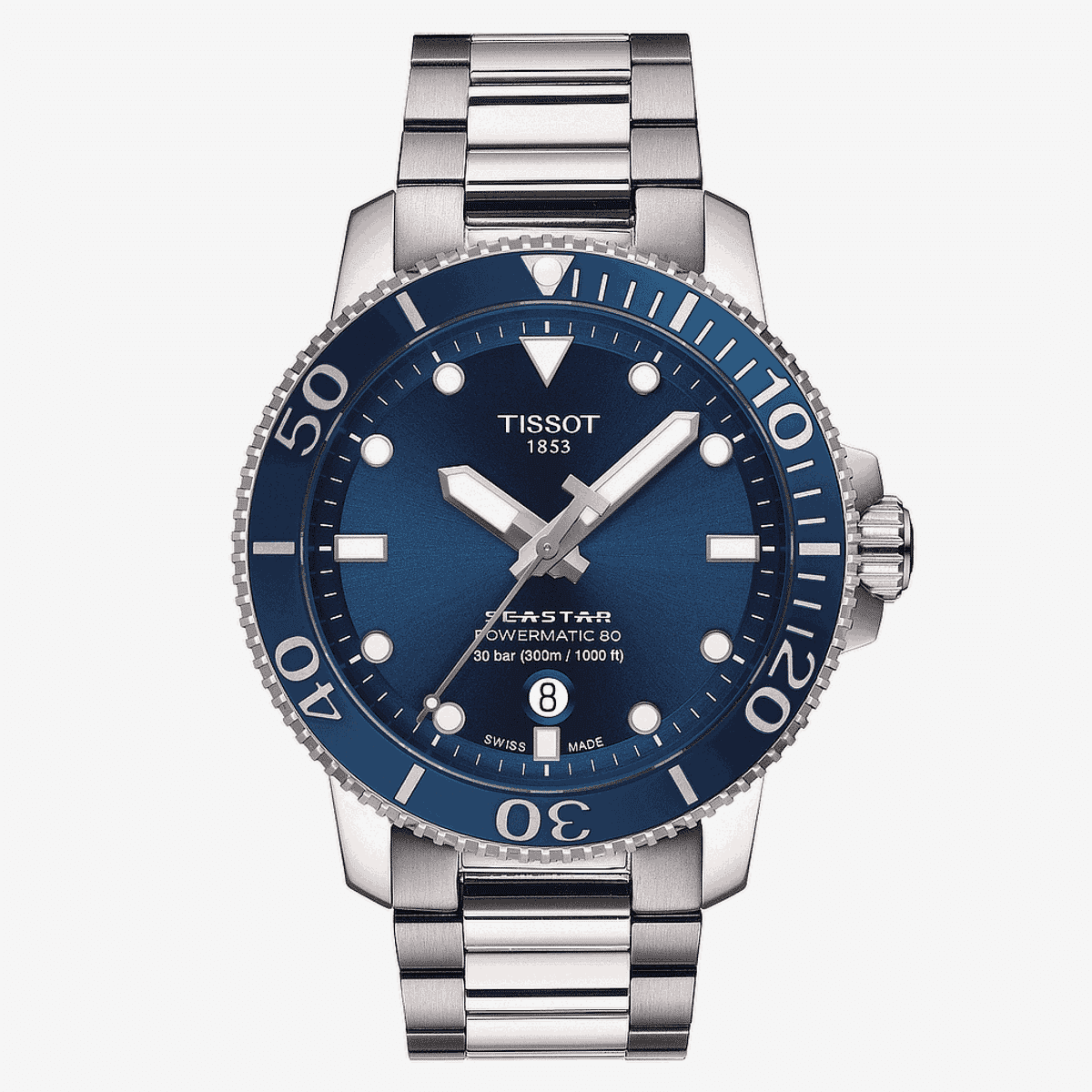 Reloj Tissot Seastar 1000 Powermatic 80 Esfera Azul - T1204071104103
