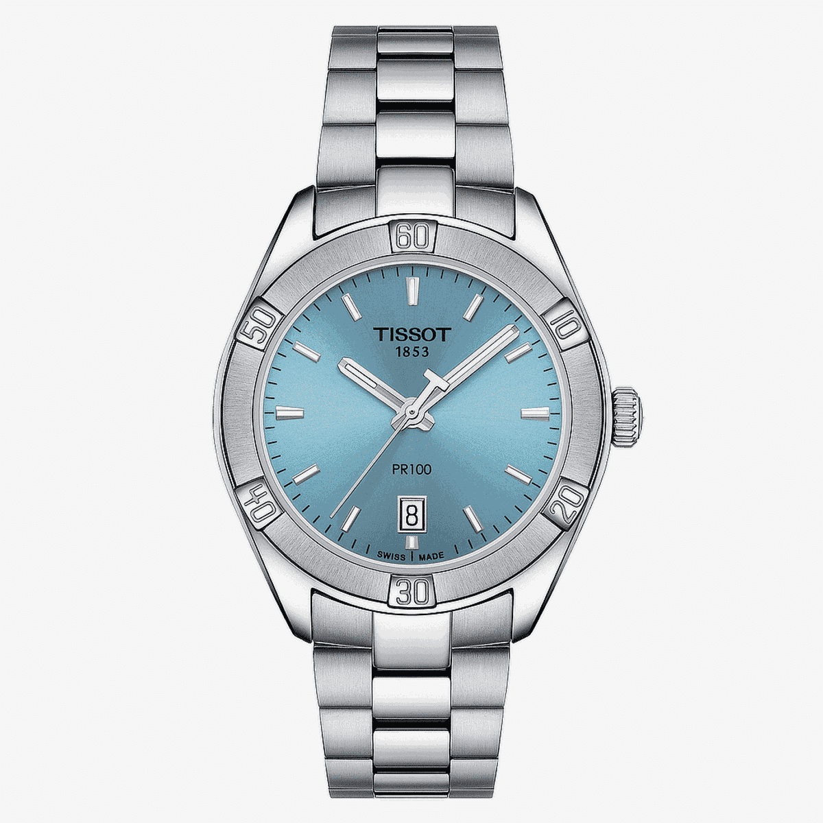 Reloj Tissot PR 100 Lady Sport Chic Esfera Azul Celeste - T1019101135100