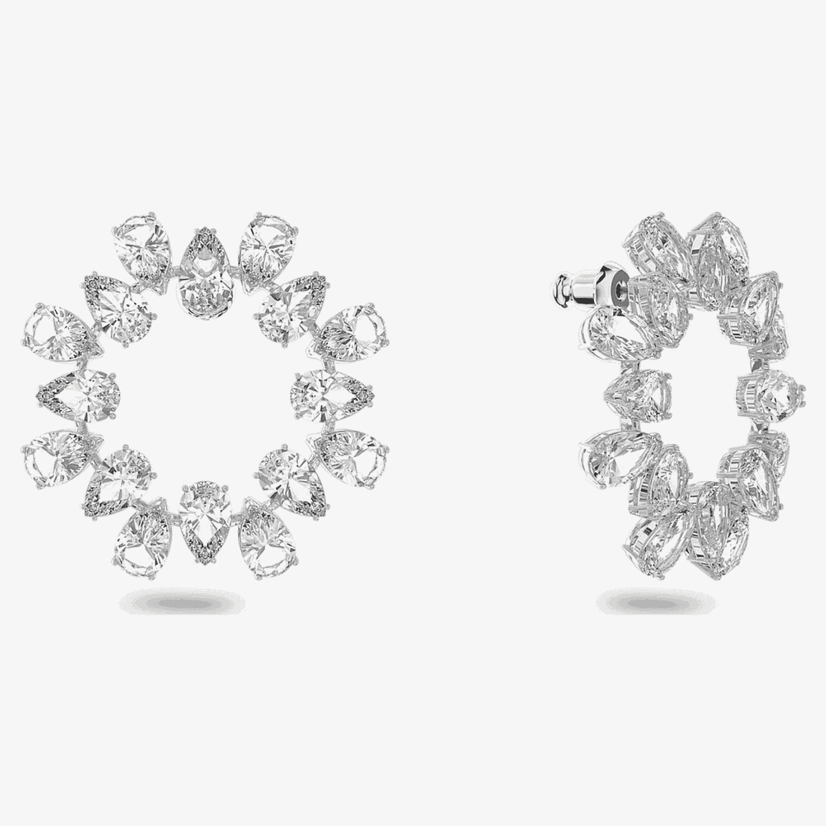 Pendientes de aro Millenia Swarovski Bañados en Rodio - 5601509