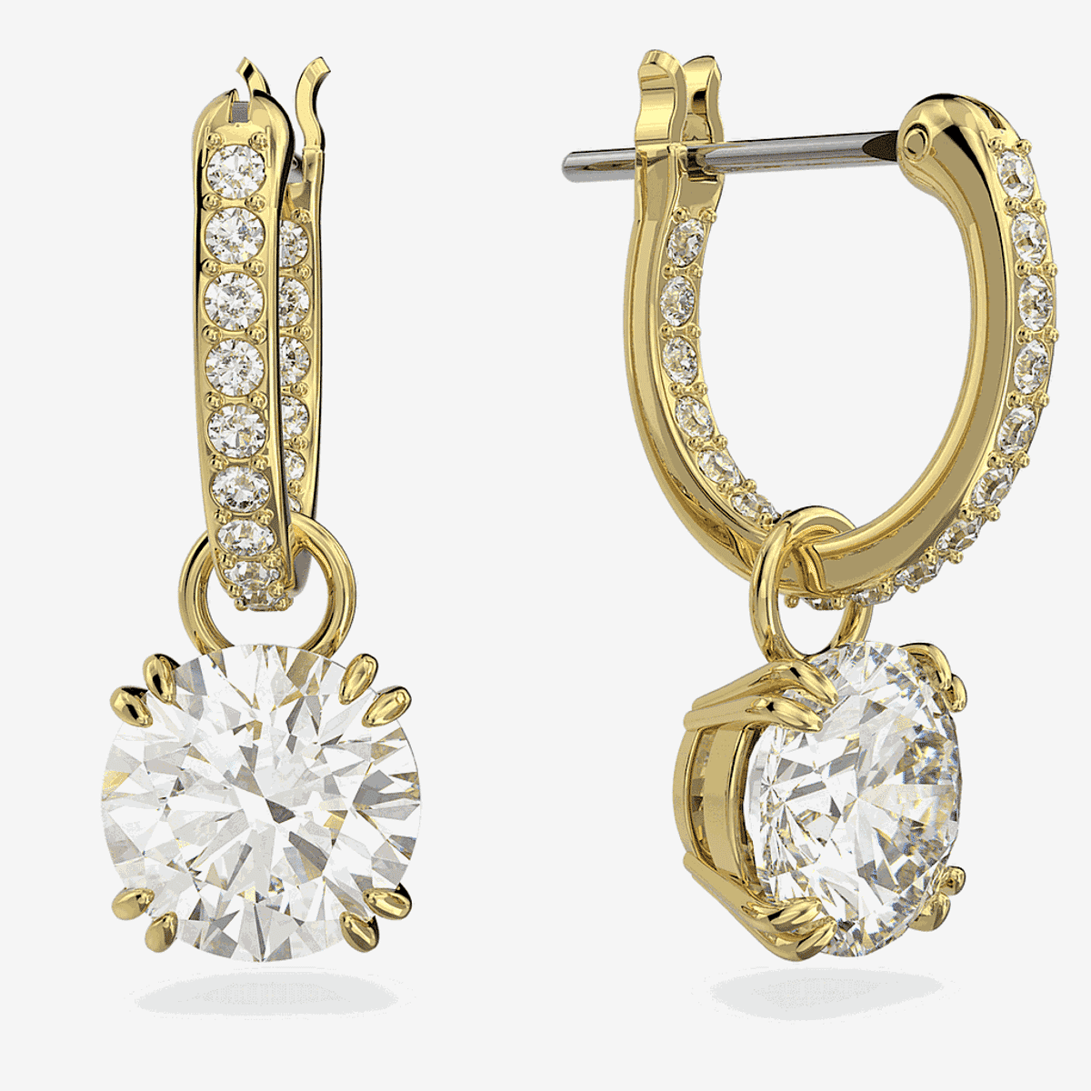 Pendientes Constella Swarovski chapados en oro con cristal colgante - 5638802