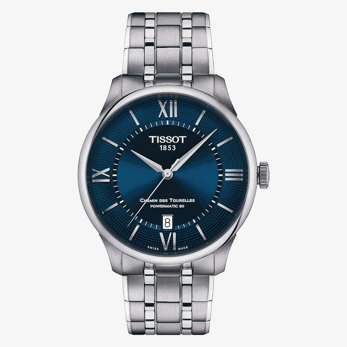 Reloj Tissot Chemin Des Tourelles Powermatic 80 39 mm Esfera Azul - T1398071104800