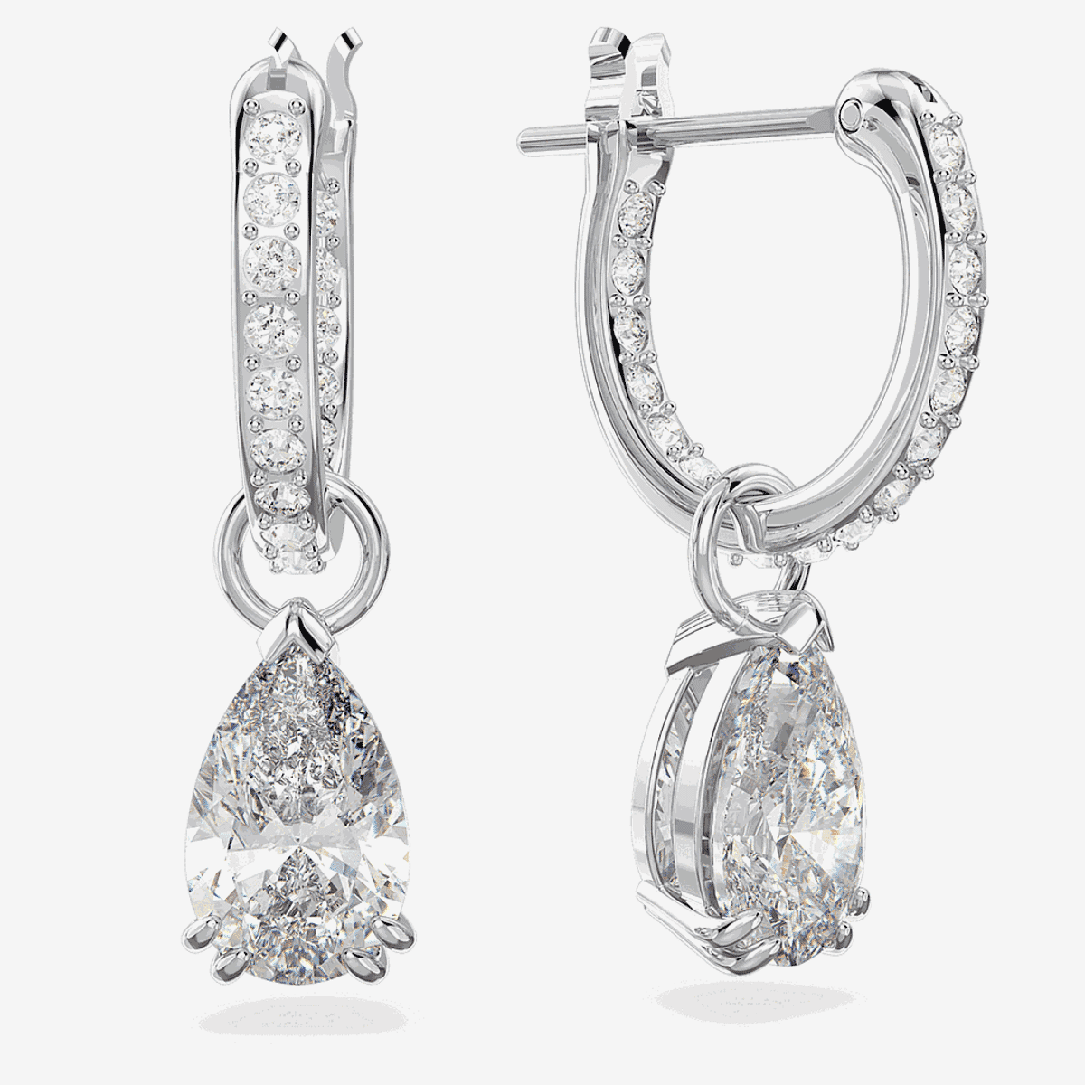 Pendientes de aro Colgante Millenia Swarovski Bañados en Rodio - 5636716