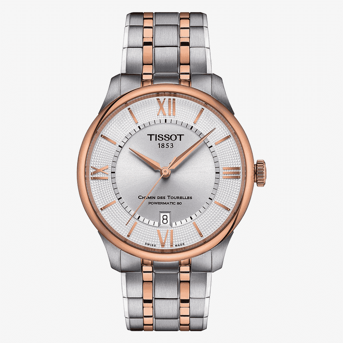 Reloj Tissot Chemin Des Tourelles Powermatic 80 39 mm Esfera Plateada - T1398072203800