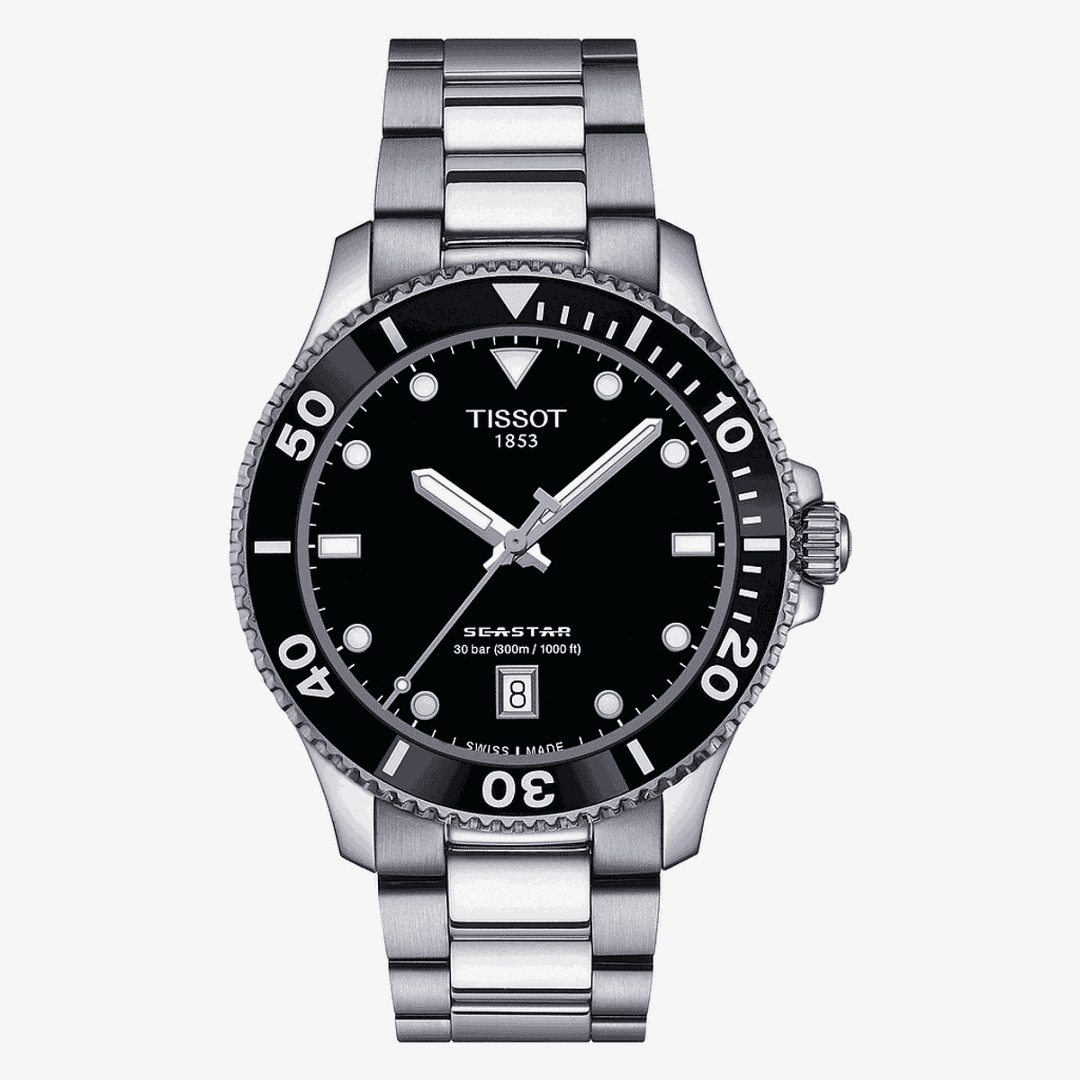 Reloj Tissot Seastar 1000 40mm Brazalete Acero - T1204101105100