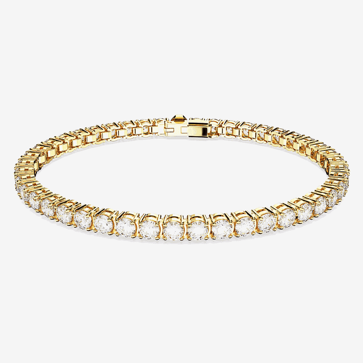 Pulsera Matrix Tennis Swarovski Chapada en Oro - swa-5657664