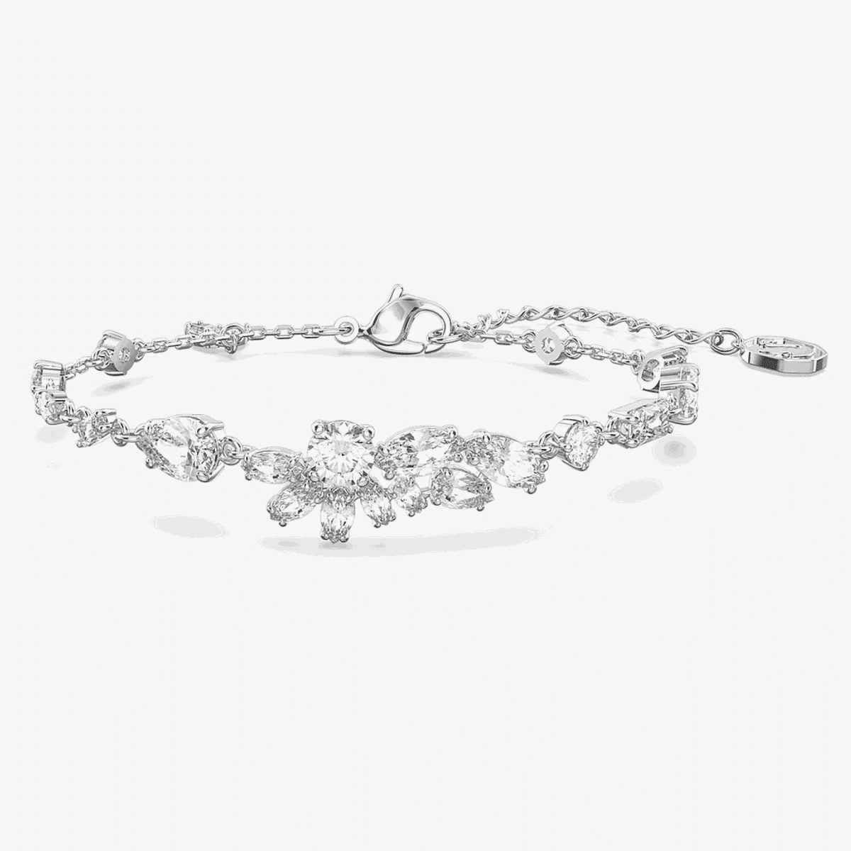 Pulsera Gema Swarovski Bañada en Rodio - 5644687