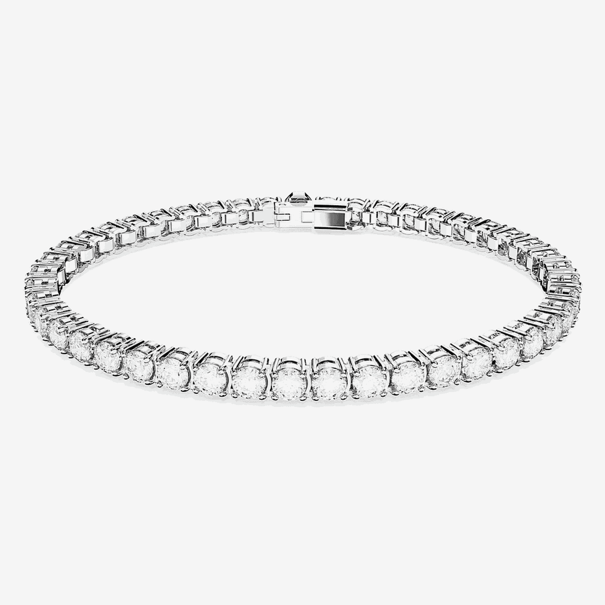 Pulsera Matrix Tennis Swarovski bañada en rodio con cristales brillantes - swa-5648937