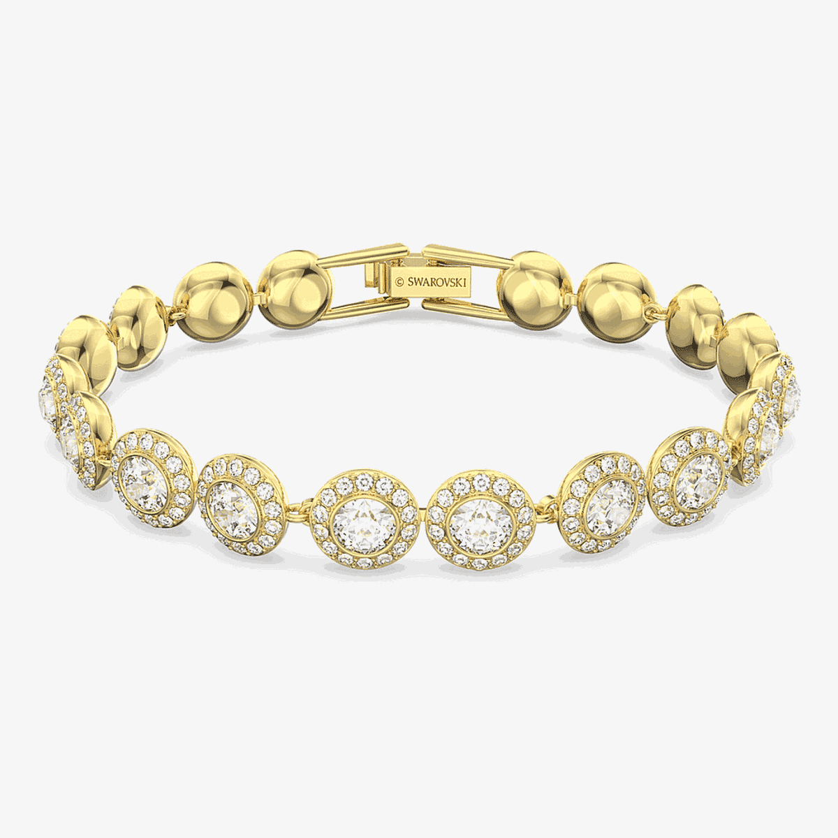 Pulsera Angelic Swarovski chapada en oro con cristales brillantes - 5505469