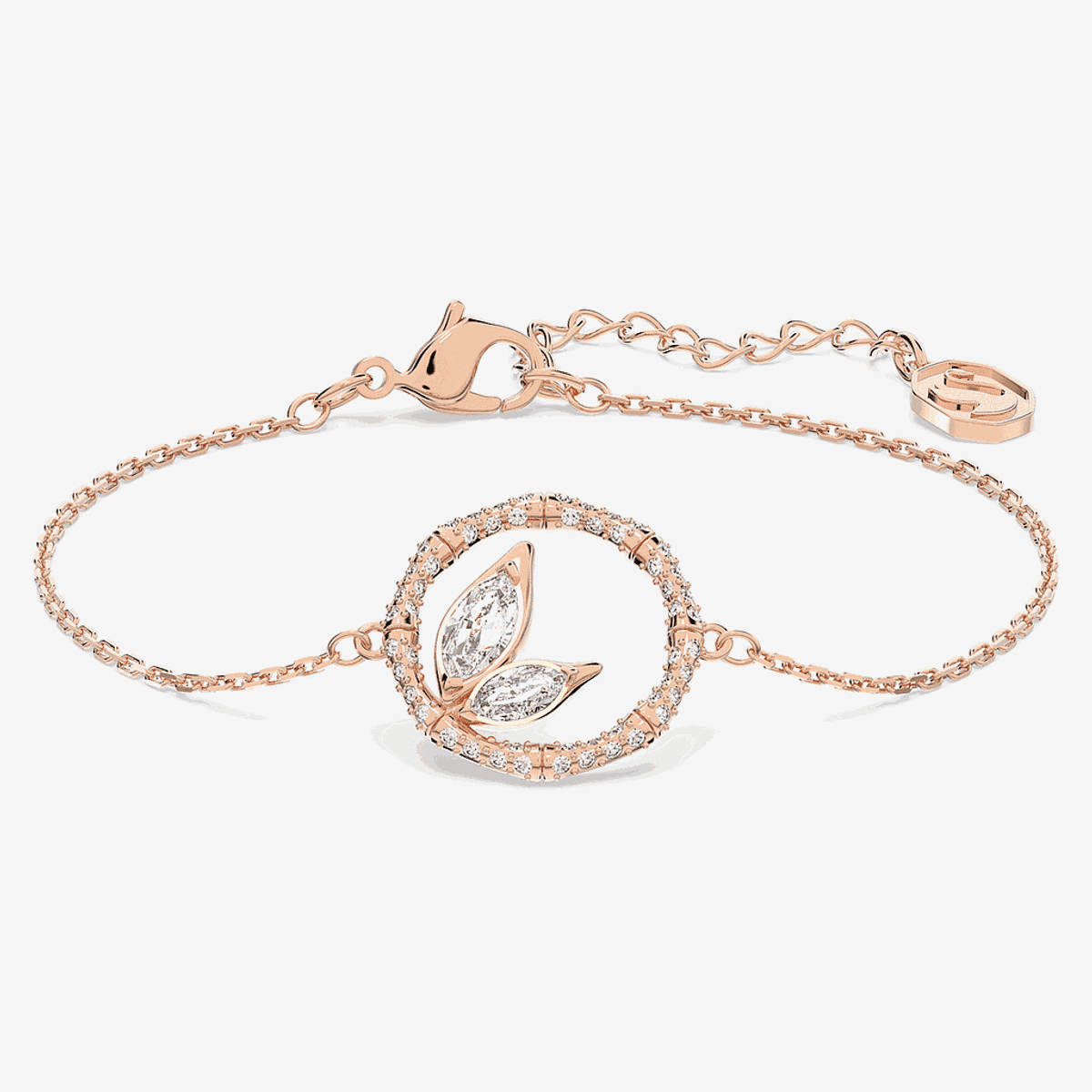 Pulsera Dellium Swarovski Chapada en Oro Rosa - 5645376