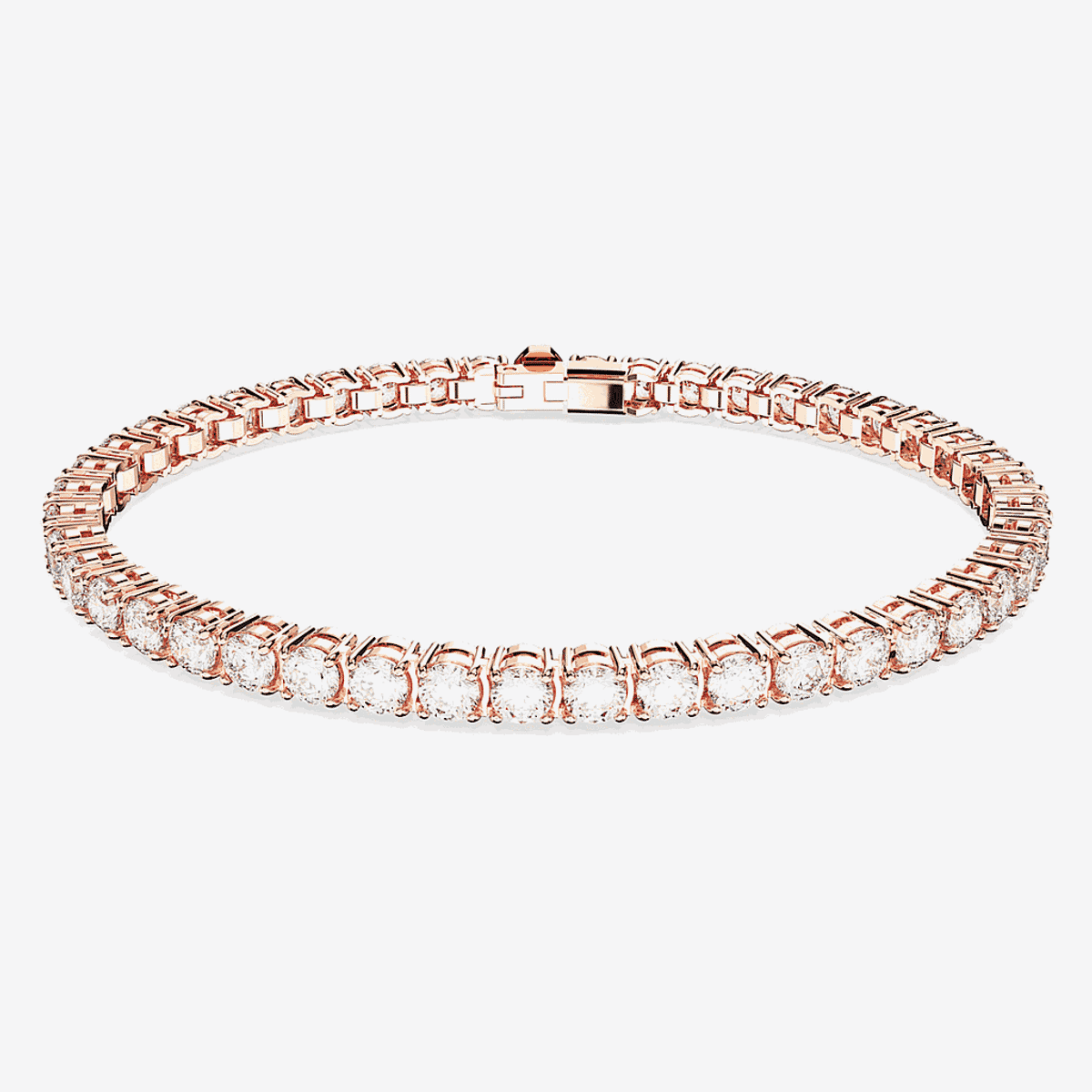 Pulsera Matrix Tennis Swarovski Chapada en Oro Rosa - swa-5657659