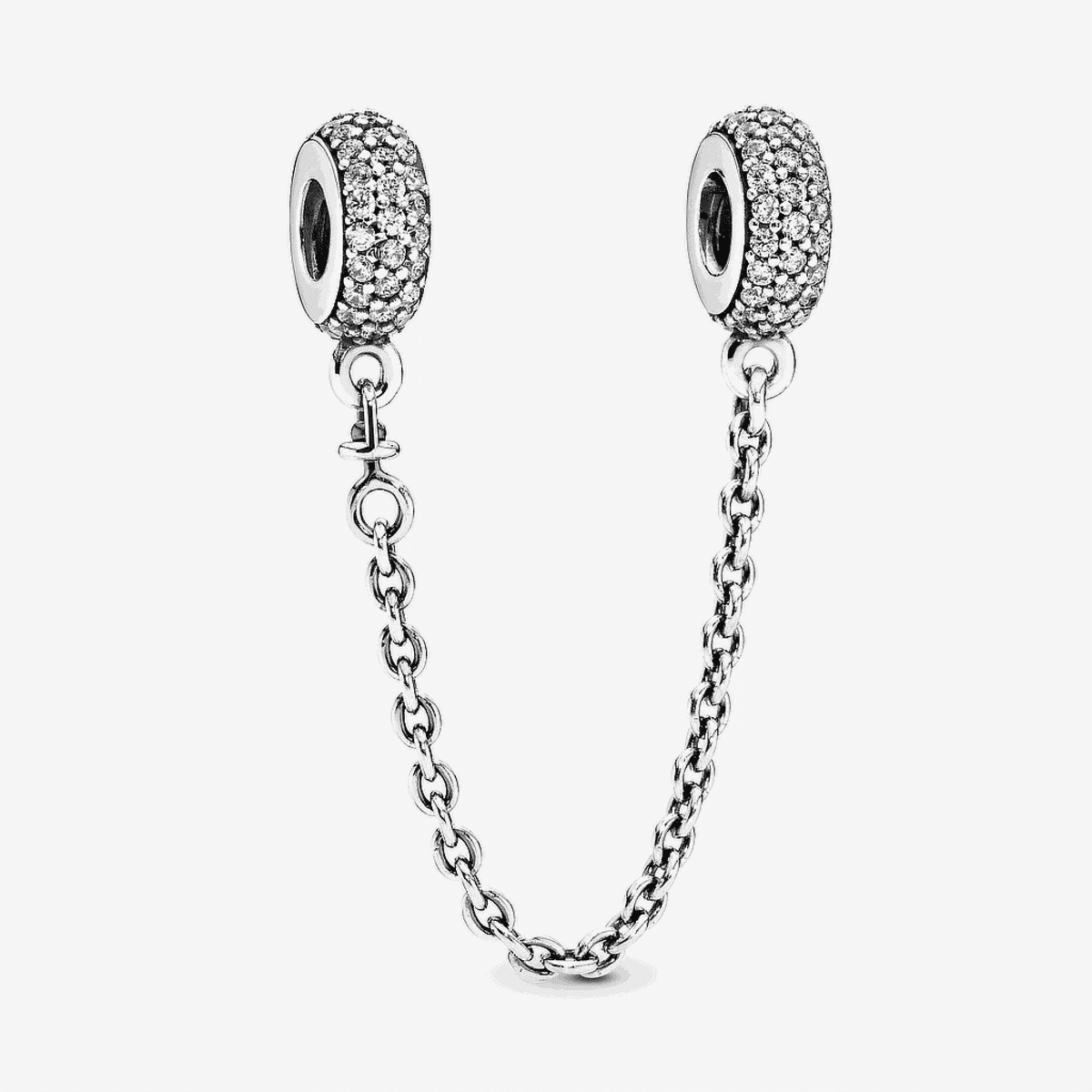 Cadena de seguridad Pandora en plata con elementos pavé - 791736CZ-05