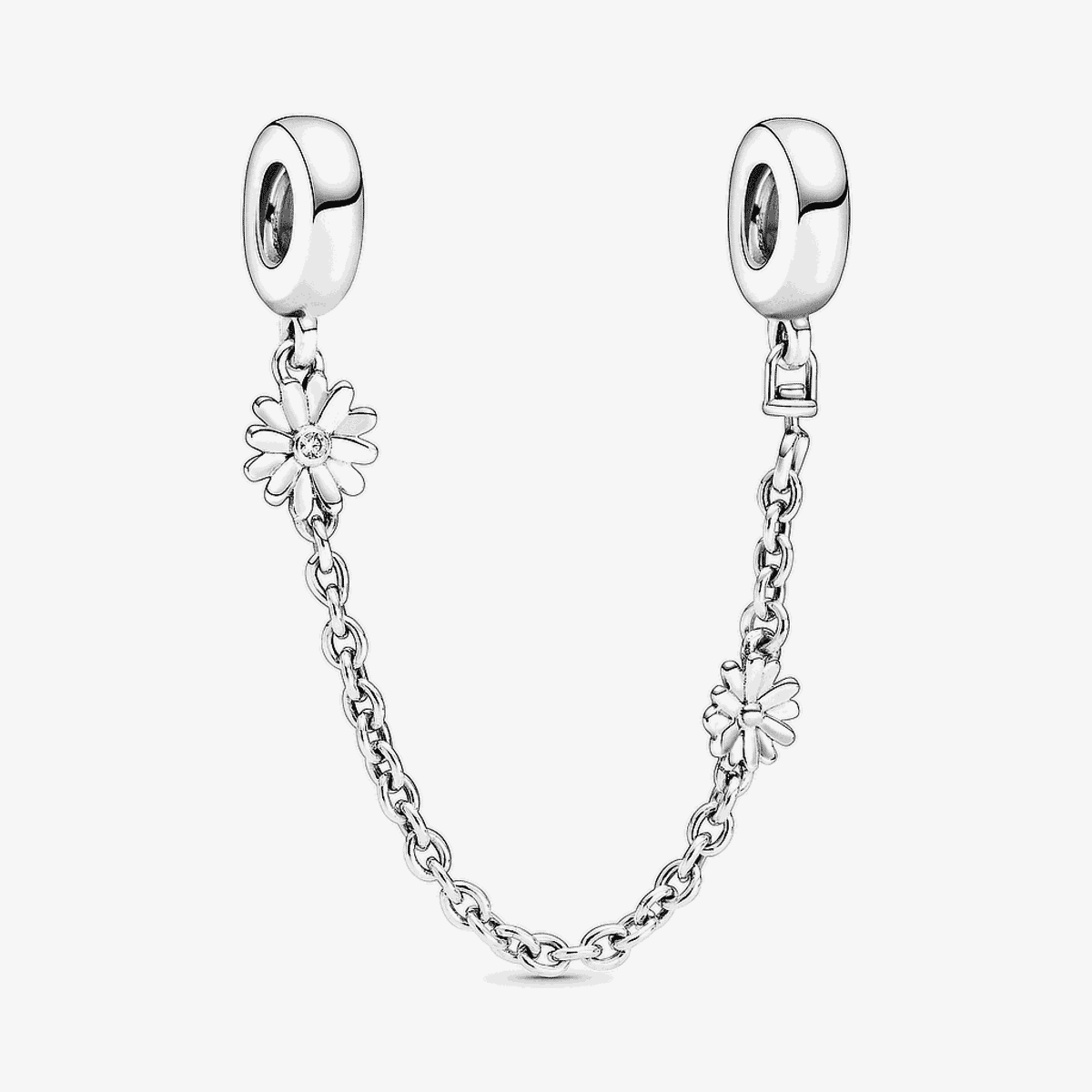 Cadena de seguridad Pandora en plata de ley con margaritas - 798764C01-05