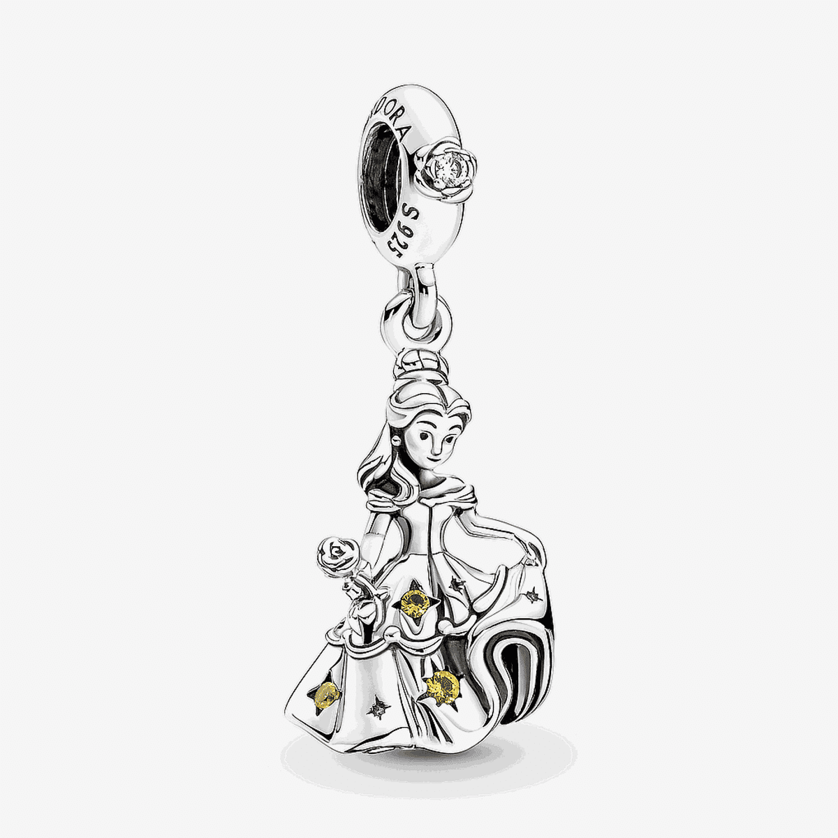 Charm colgante Pandora Bella Bailarina de Disney en plata de ley con detalles dorados - 790014C01