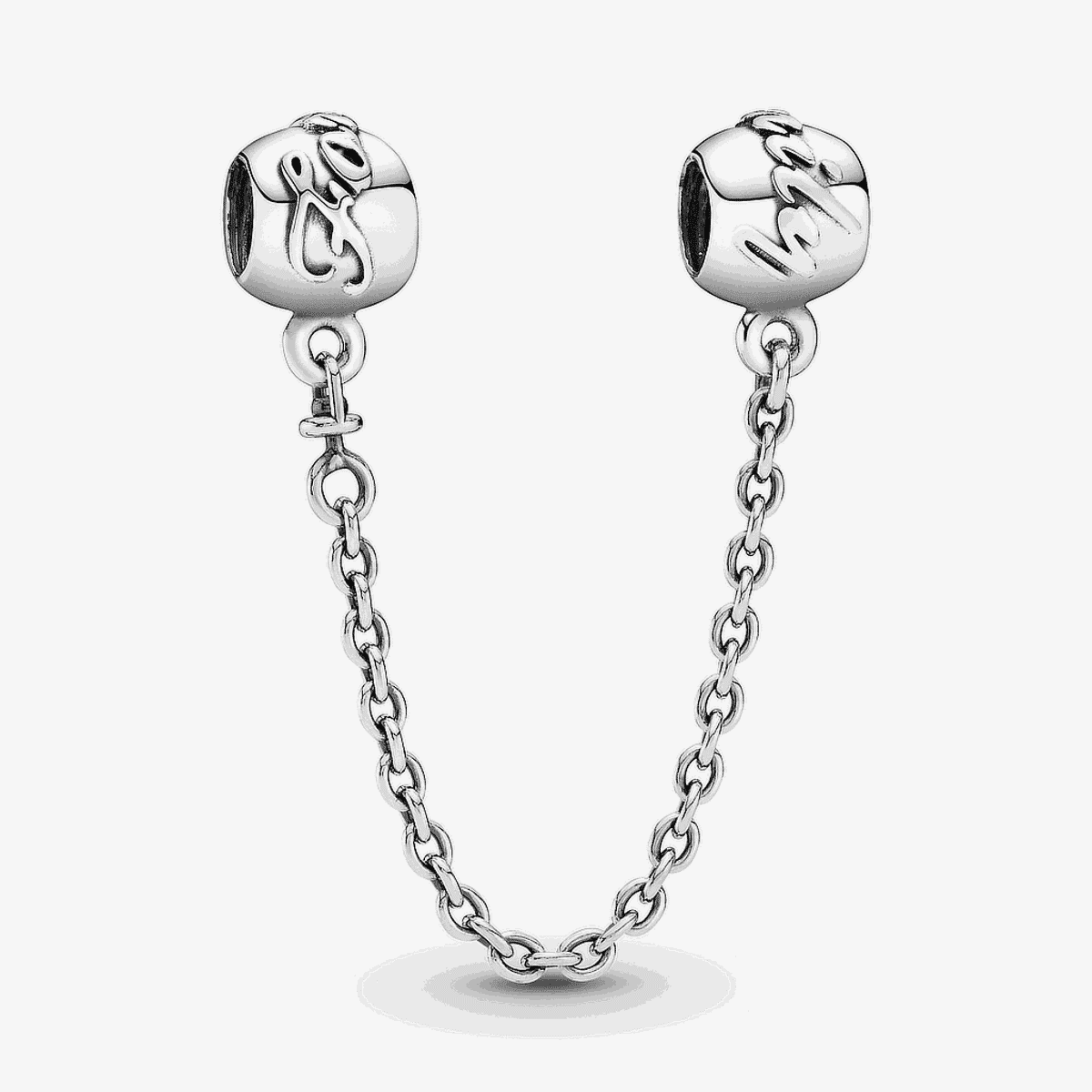 Cadena de seguridad Pandora Lazos Familiares en plata de ley con diseño de eslabones y conectores decorativos - 791788-05