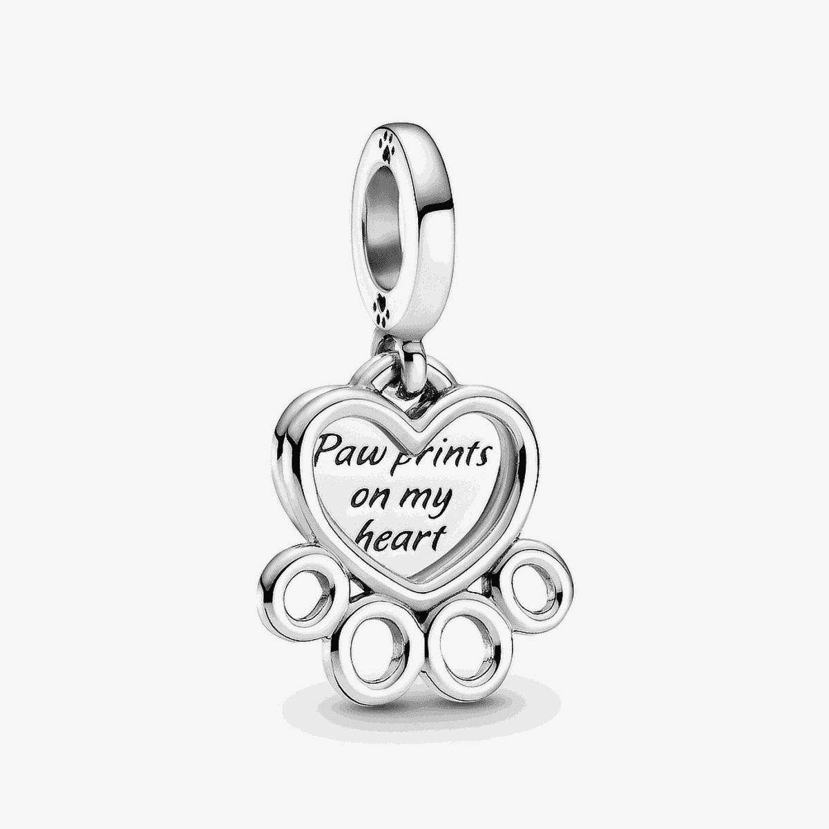 Charm Pandora Huellas en Mi Corazón en plata con inscripción - 799360C00