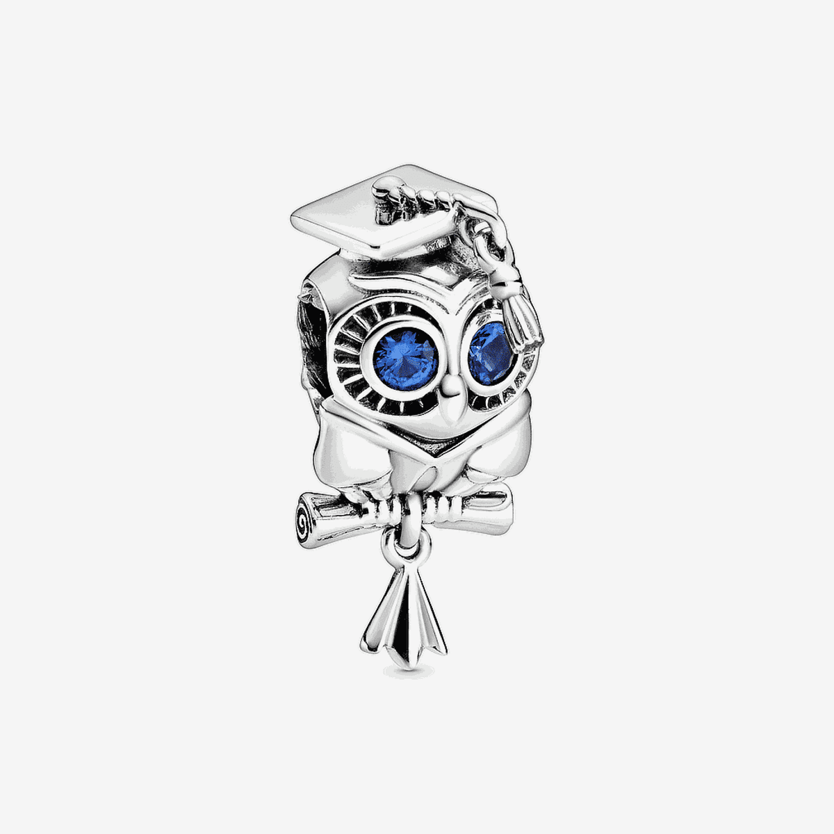 Charm Pandora Búho Sabio Graduación en plata con cristales azules - 798907C01