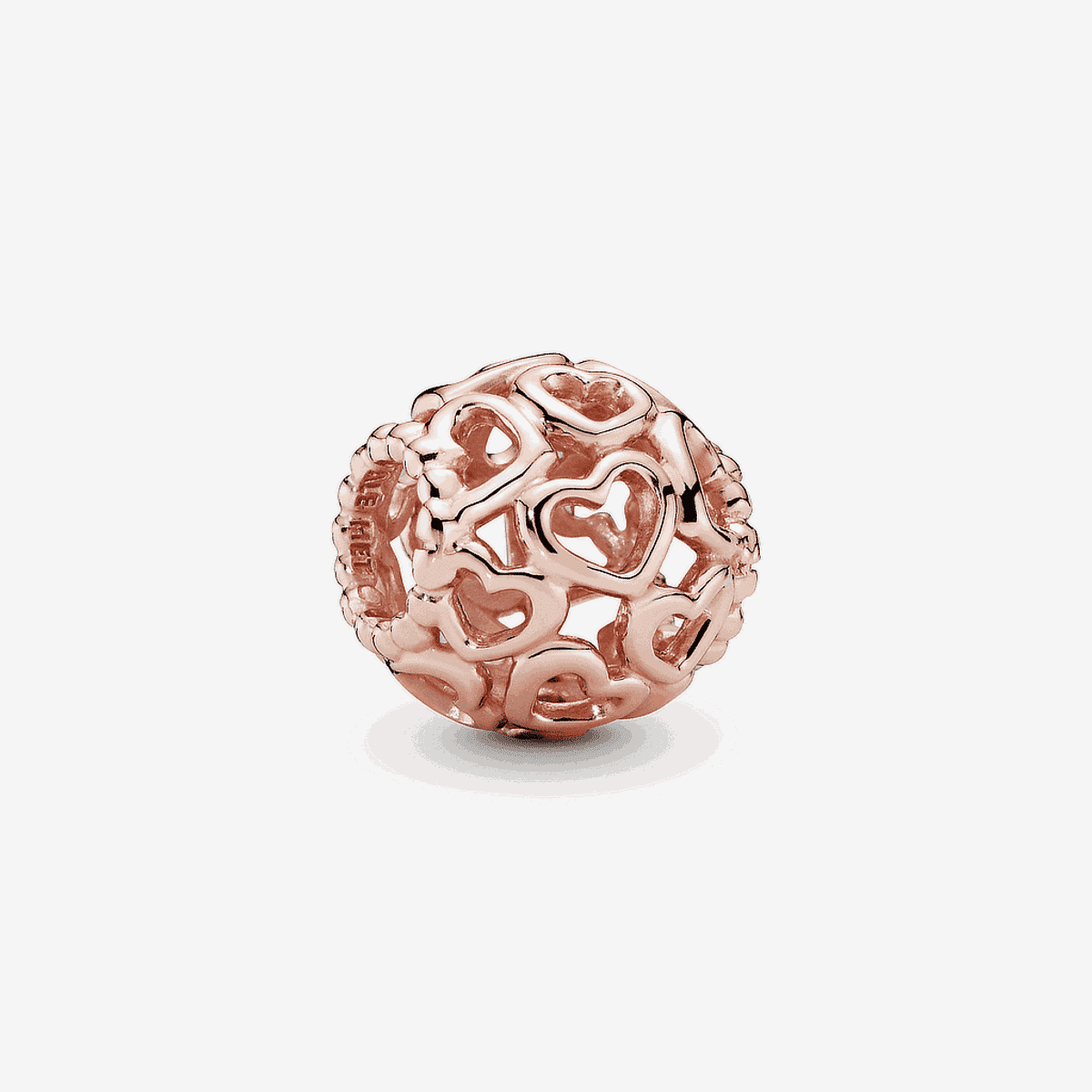 Charm Pandora Corazones Por Todas Partes en oro rosa calado - 780964