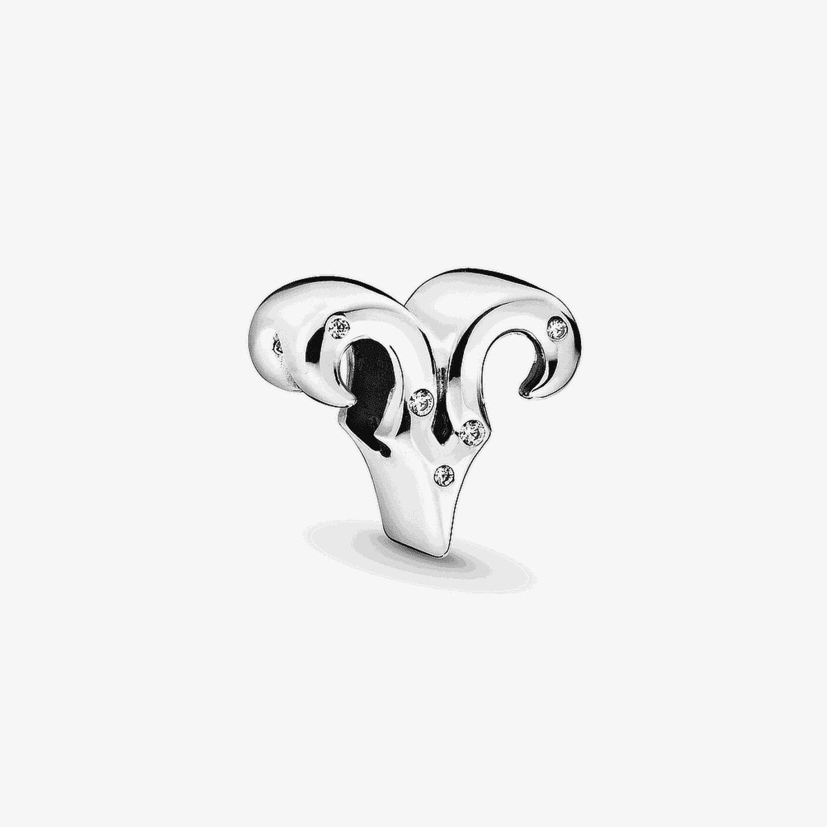 Charm Pandora en plata de ley con símbolo del zodiaco Aries - 798416C01