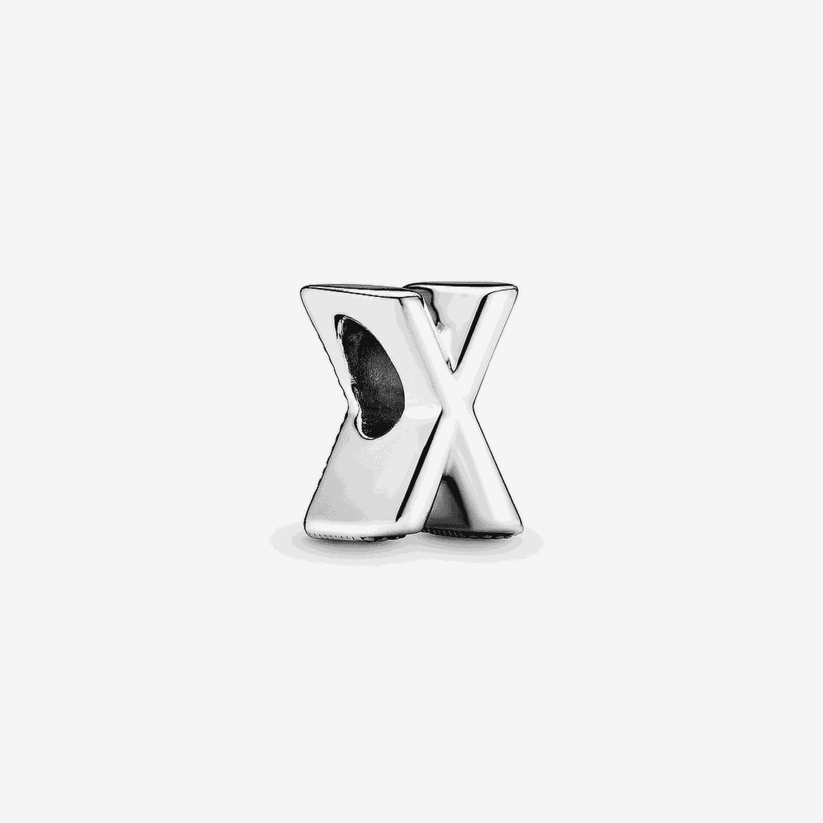 Charm Pandora en plata de ley con forma de letra X pulida - 797478
