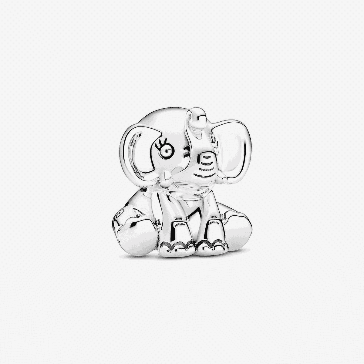 Charm Pandora de Ellie La Elefanta en plata, vista frontal - 799088C00