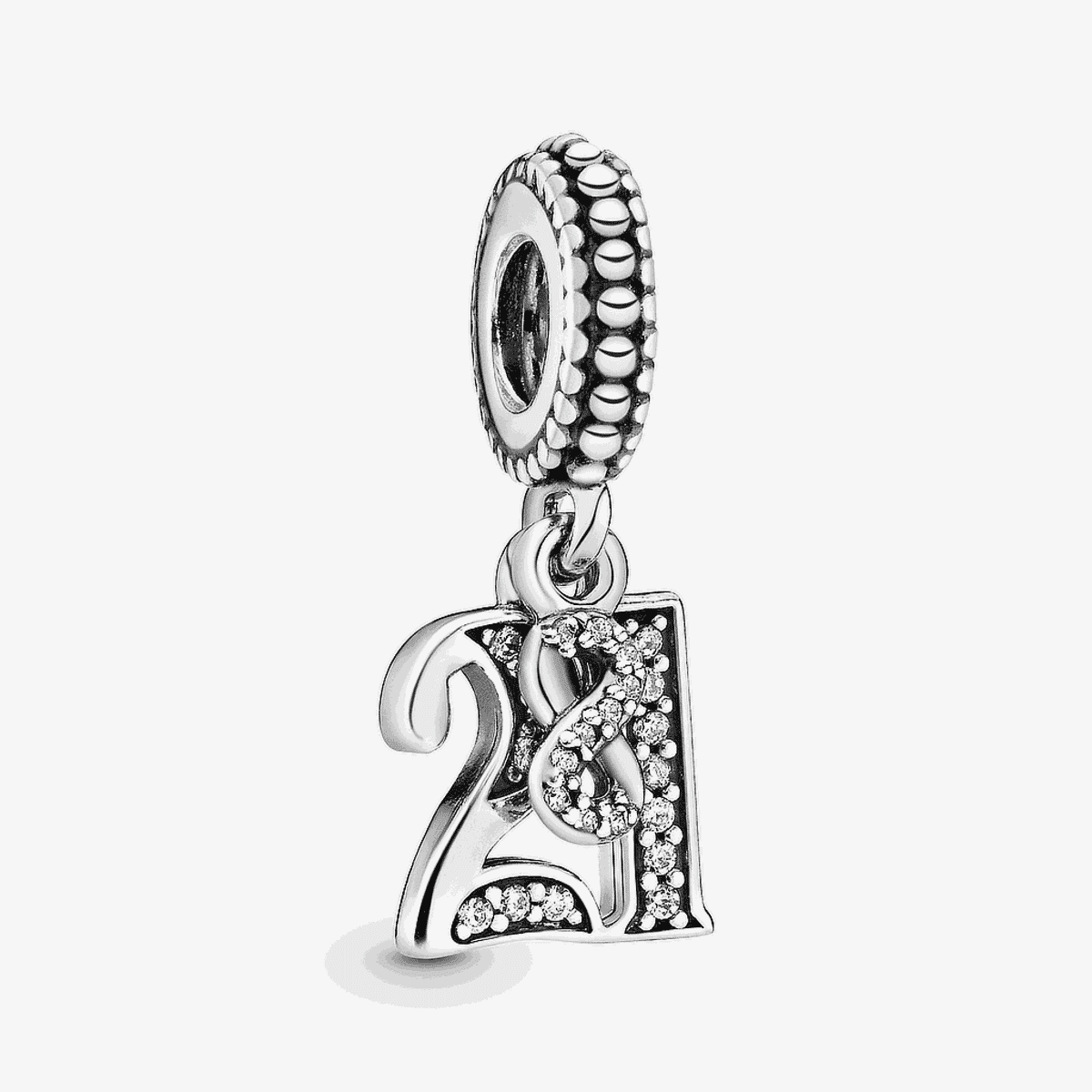 Charm colgante '21 Años de Amor' Pandora en plata de ley con circonitas - 797263CZ